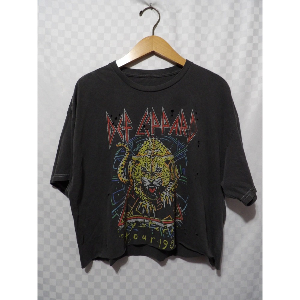 DEF LEPPARD Distressed Crop Top | M/L